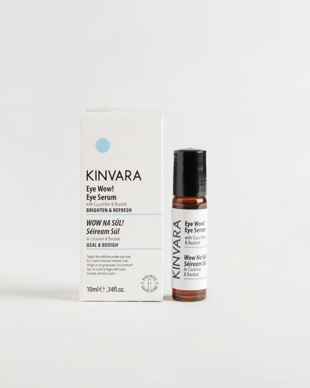 Eye Wow! Eye Serum rollerball beside its carton